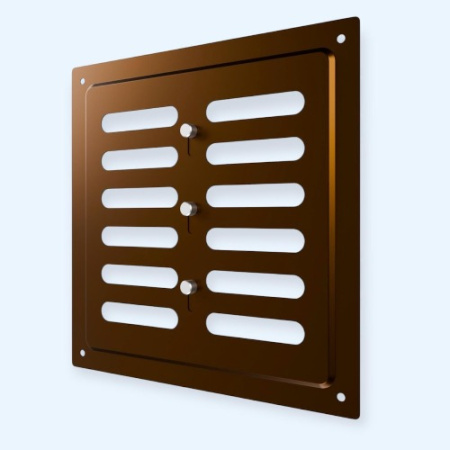 2020MER Metallic brown ERA Решетка вентиляционная MER регулируемая 200х200 окраш.сталь Metallic brown